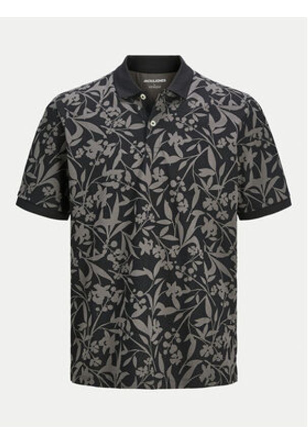 Jack & Jones Polo Jeff 12269236 Czarny Standard Fit. Typ kołnierza: polo. Kolor: czarny. Materiał: bawełna