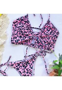 Intica - Bikini z usztywnianym topem i praktycznym dołem na plażę Pompilia. Kolor: wielokolorowy. Materiał: materiał #4