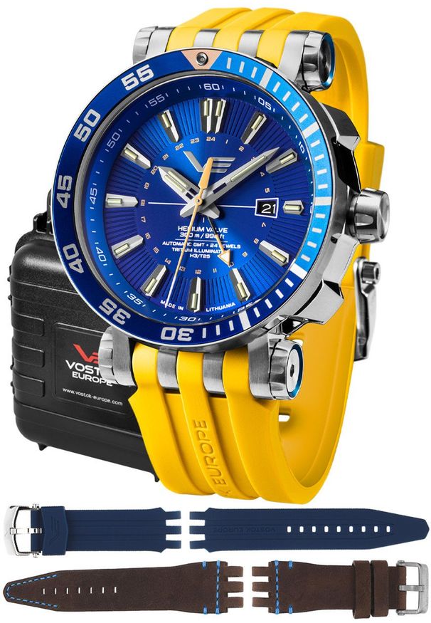Zegarek męski Vostok Europe NH34-575A716SY żółty. Kolor: żółty