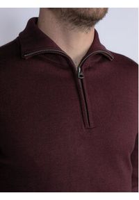 Petrol Industries Sweter M-3030-KWC207 Bordowy Slim Fit. Kolor: czerwony. Materiał: wiskoza #4