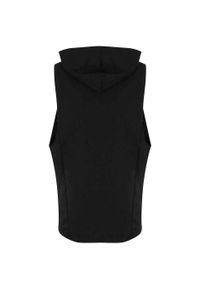 JUST COOL - Męska Bluza Bez Rękawów Urban No Pocket Muscle Hoodie. Kolor: czarny. Długość rękawa: bez rękawów