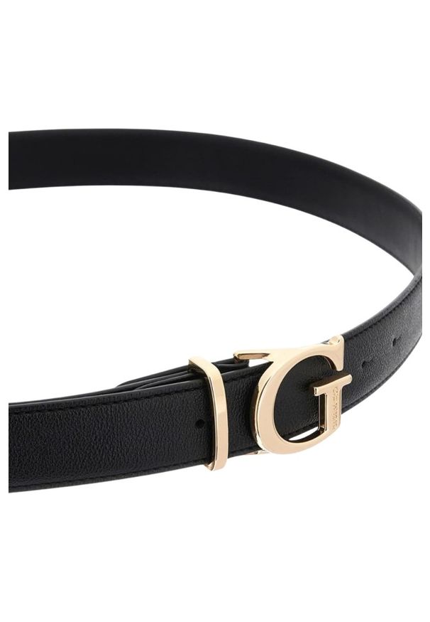 Guess - GUESS Czarny damski pasek Bianca H30, Rozmiar S. Kolor: czarny. Materiał: jeans