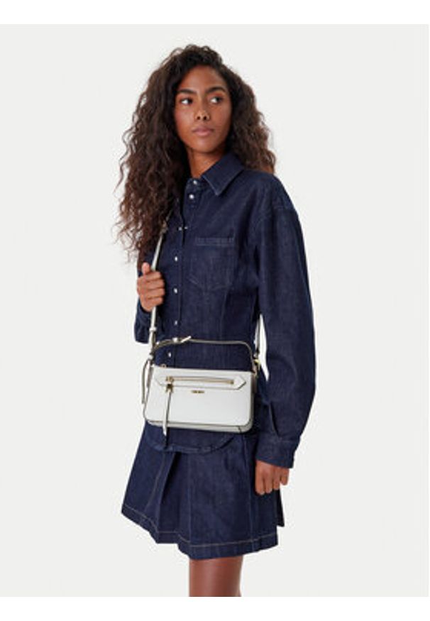 DKNY Torebka R42HKE18 Szary. Kolor: szary. Materiał: skórzane