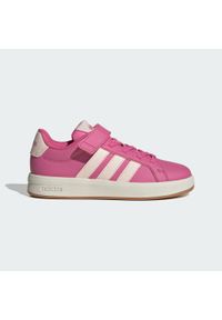Adidas - Buty Dziecięce Grand Court 3.0. Okazja: na uczelnię. Kolor: różowy, biały, beżowy, wielokolorowy. Sport: joga i pilates #1