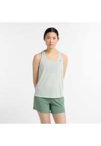 Koszulka damska New Balance WT41250CY2 – miętowa. Kolor: miętowy. Materiał: poliester. Sezon: lato. Sport: fitness #1