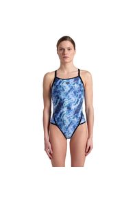 Strój kąpielowy damski treningowy Arena Women's Pacific Superfly. Kolor: czarny, niebieski, wielokolorowy