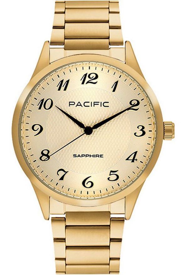 Perfect - Zegarek męski PACIFIC-stalowy-szkło SZAFIR- BMB-1102-05. Kolor: szary