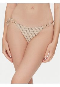 Guess Dół od bikini E5GO27 KCRL2 Beżowy. Kolor: beżowy. Materiał: syntetyk #1