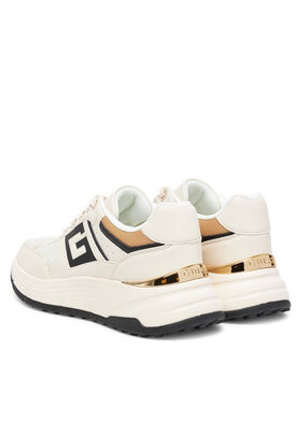Guess Sneakersy FLTFON FAB12 Écru. Materiał: skóra