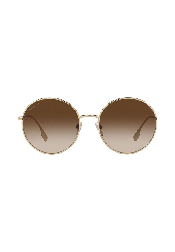 Burberry okulary przeciwsłoneczne damskie kolor złoty. Kształt: okrągłe. Kolor: złoty