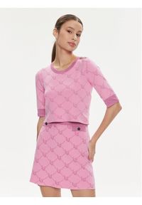 Liu Jo Sweter MA4215 MA49I Różowy Slim Fit. Kolor: różowy. Materiał: wiskoza