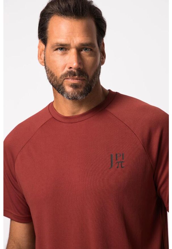 JAY-PI - Męski T-shirt FLEXNAMIC® fitness rękaw 1/2 nadruk z tyłu QuickDry. Kolekcja: plus size. Kolor: czerwony, różowy, wielokolorowy. Materiał: poliester, materiał. Wzór: nadruk. Sport: fitness