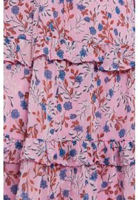 Y.A.S Spódnica kolor różowy mini rozkloszowana. Stan: podwyższony. Kolor: różowy. Materiał: poliester, tkanina