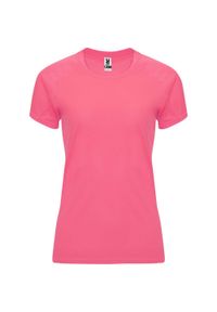 ROLY - Damska Koszulka Sportowa Z Krótkim Rękawem Bahrain. Kolor: czerwony, wielokolorowy, różowy. Długość rękawa: krótki rękaw. Długość: krótkie. Sport: turystyka piesza #1