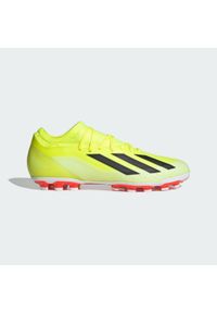 Adidas - Buty X Crazyfast League AG. Kolor: czarny, biały, wielokolorowy, żółty. Materiał: materiał