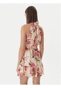 Guess Sukienka koktajlowa W6GKAE W2555 Beżowy Regular Fit. Kolor: beżowy. Materiał: syntetyk. Styl: wizytowy #5