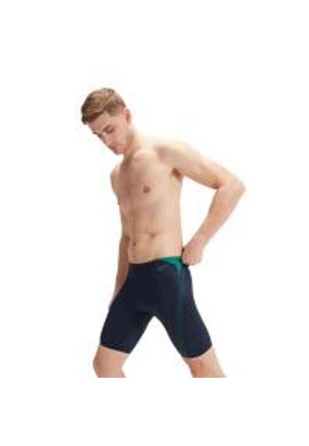 Speedo Hyper Boom Splice Jammer - True Navy/Jungle Green - Rozmiar 38. Kolor: niebieski