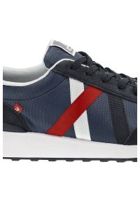 Granatowe Sneakersy Rieker Wygodne Buty Męskie. Okazja: na co dzień. Kolor: niebieski. Materiał: zamsz, materiał, tkanina. Szerokość cholewki: normalna #4