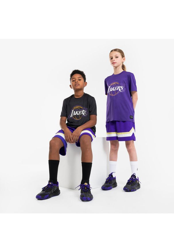 TARMAK - Buty do koszykówki dla mężczyzn i kobiet Tarmak NBA Fast 900 Low-1 Lakers. Kolor: czarny. Sport: koszykówka