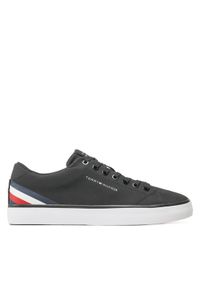 TOMMY HILFIGER - Tommy Hilfiger Sneakersy Hi Vulc Core Low Stripes FM0FM04735 Czarny. Kolor: czarny. Materiał: materiał