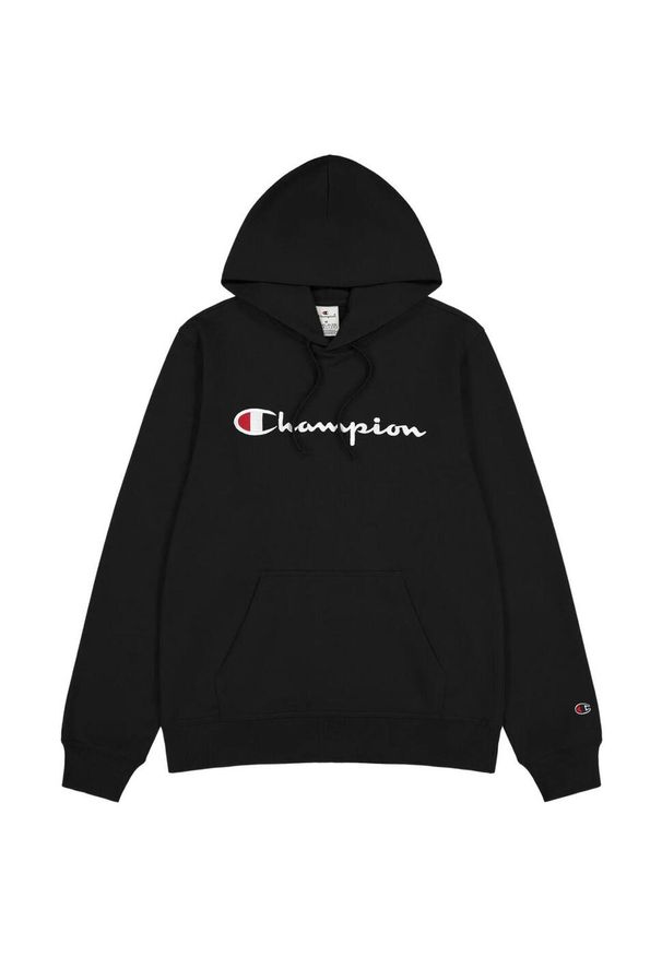 Bluza męska Champion Hooded Sweatshirt 220726. Kolor: czarny. Materiał: materiał, bawełna