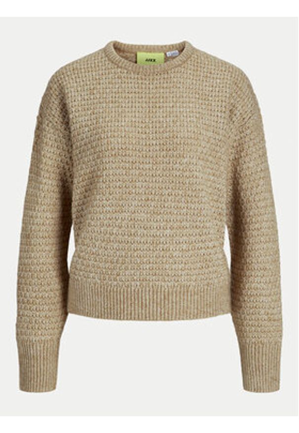 JJXX Sweter Milly 12261123 Beżowy Regular Fit. Kolor: beżowy. Materiał: syntetyk