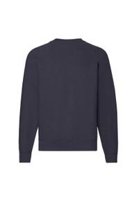 FRUIT OF THE LOOM - Męska Klasyczna Bluza Raglanowa. Kolor: niebieski. Długość rękawa: raglanowy rękaw