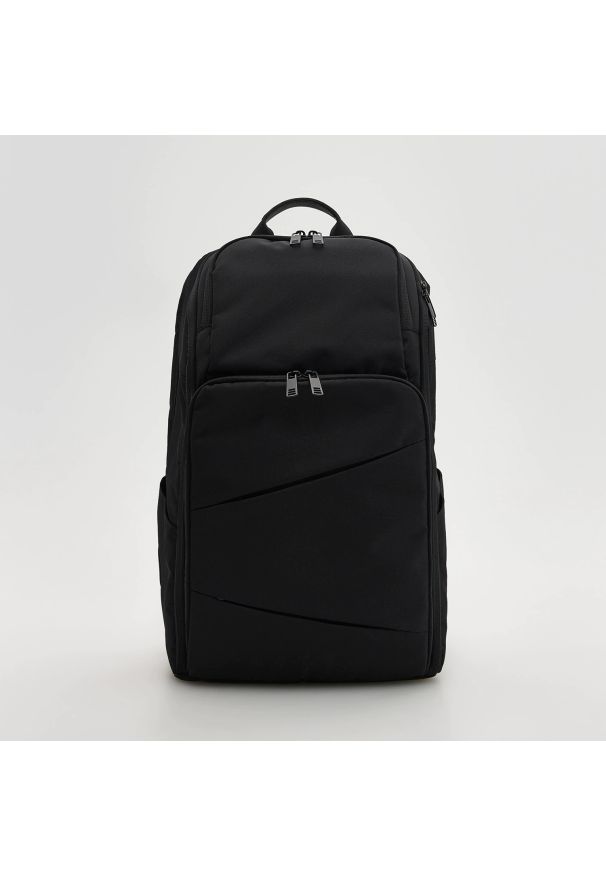 Reserved - Plecak z kieszeniami - Czarny. Kolor: czarny