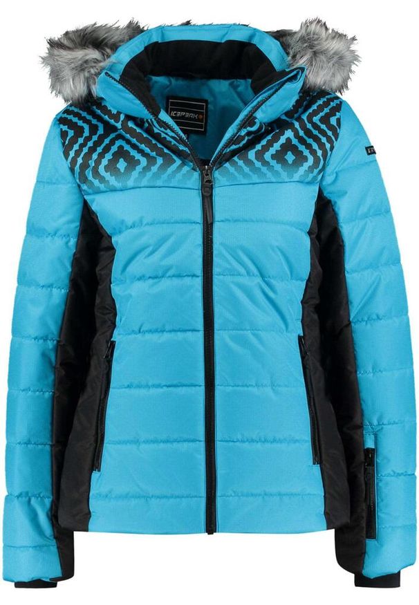 ICEPEAK - Damska Kurtka Narciarska Icepeak Vigevano Ciepła i Wodoodporna. Kolor: wielokolorowy, fioletowy, czarny. Sezon: zima. Sport: narciarstwo