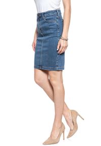 Lee - LEE PENCIL SKIRT CLEAN PLAY L38GKJZH 112108176. Materiał: jeans. Wzór: jednolity