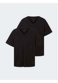 Tom Tailor Komplet 2 t-shirtów 1037738 Czarny Regular Fit. Kolor: czarny. Materiał: bawełna #7