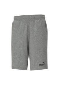 Puma - Męskie szorty z dżerseju Essentials PUMA Medium Gray Heather. Kolor: szary. Materiał: jersey