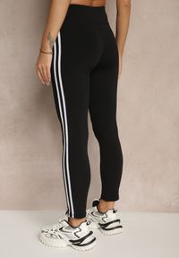Renee - Czarne Legginsy Ozdobione Lampasami Puelle. Okazja: na co dzień. Kolor: czarny. Wzór: aplikacja. Styl: sportowy, casual #5