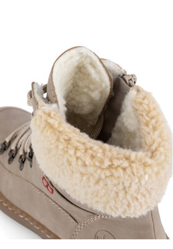 Rieker Trzewiki Z6638-64 Beżowy. Kolor: beżowy. Materiał: materiał