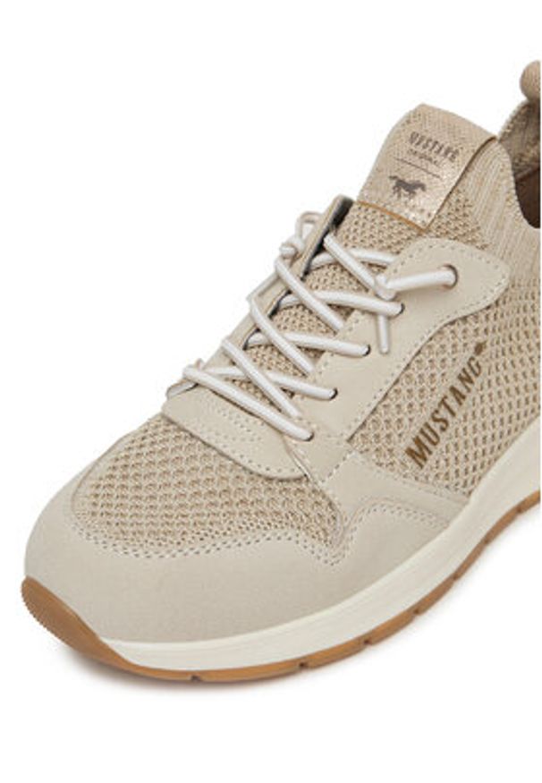 Mustang Sneakersy 1487-301 Beżowy. Kolor: beżowy. Materiał: materiał, syntetyk