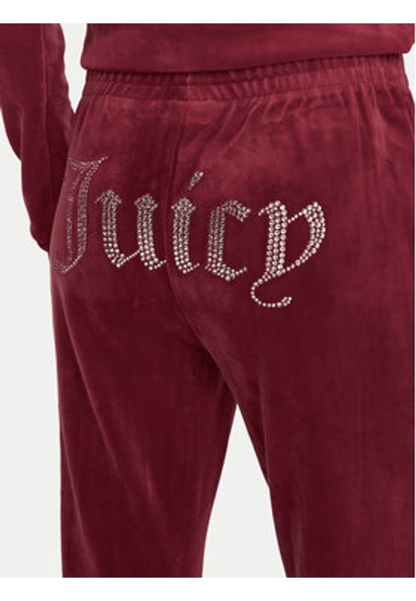 Juicy Couture Spodnie dresowe Tina JCAPW045 Czerwony Regular Fit. Kolor: czerwony. Materiał: syntetyk