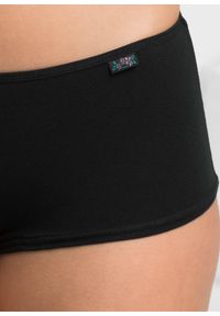 bonprix - Figi panty (5 par). Kolor: czarny. Materiał: materiał. Wzór: gładki, aplikacja, kwiaty #3