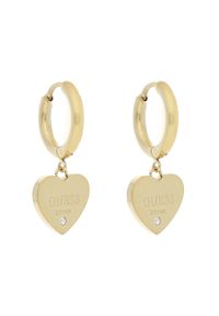 Guess Kolczyki Huggie Me JUBE03 145JW Żółte złoto. Materiał: złote. Kolor: żółty, złoty, wielokolorowy #1