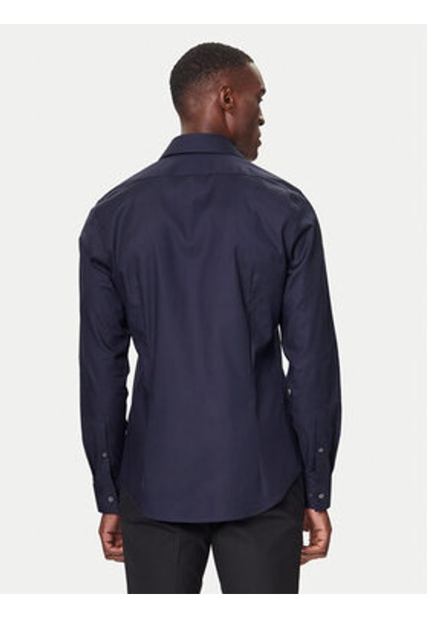 Calvin Klein Koszula LV019EU006 Granatowy Slim Fit. Kolor: niebieski. Materiał: bawełna