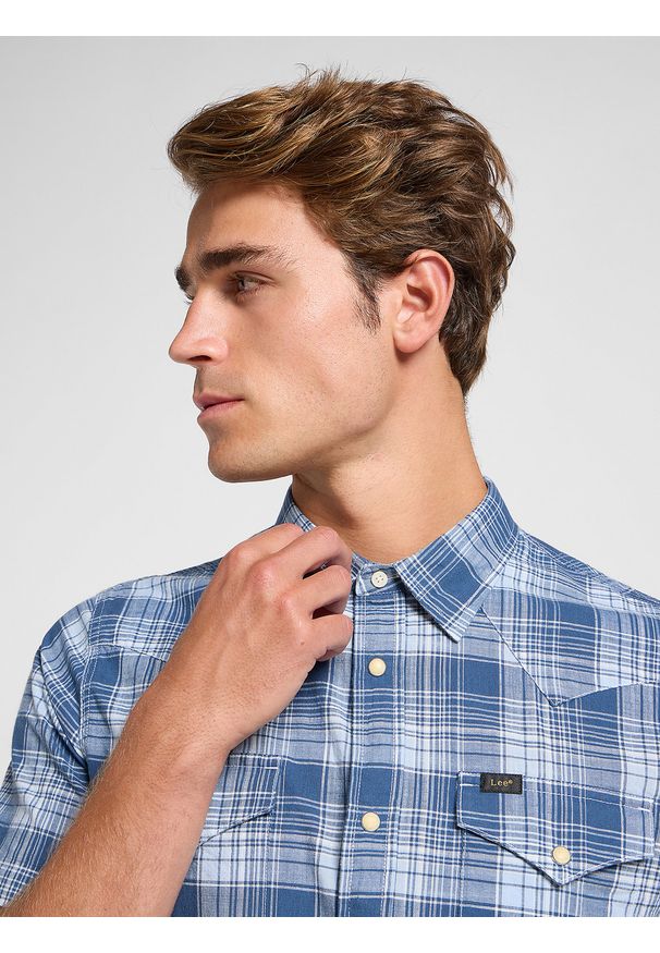 Lee - LEE MĘSKA KOSZULA SS WESTERN SHIRT ORION OMBRE 112364225