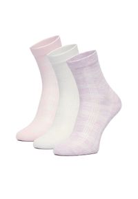 Nine West Skarpety krótkie CEO_BR_NW_25079_W_AW25 (3 PACK) Różowy. Kolor: różowy. Materiał: bawełna #1