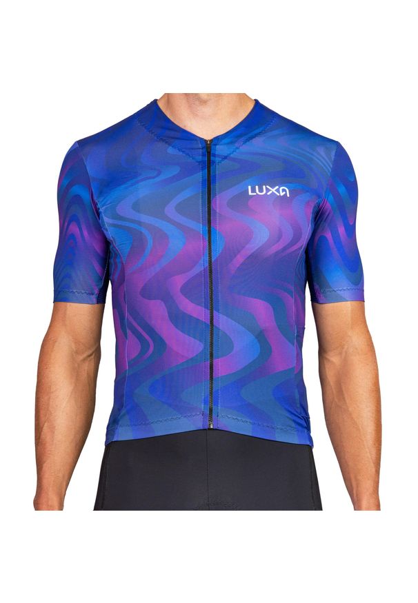 LUXA - Koszulka Kolarska Pulse. Kolor: wielokolorowy, niebieski, fioletowy. Sport: kolarstwo