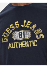 Guess T-Shirt M4BI74 K8HM0 Granatowy Slim Fit. Kolor: niebieski. Materiał: bawełna #5