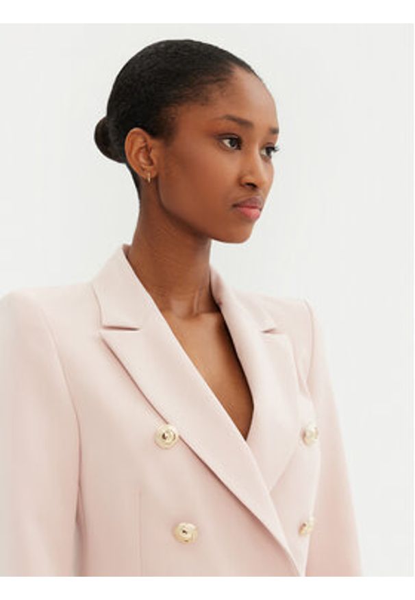 Rinascimento Marynarka CFC0122865003 Różowy Regular Fit. Kolor: różowy. Materiał: syntetyk