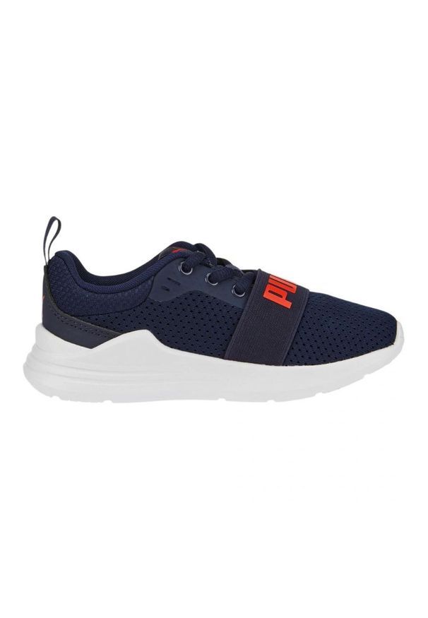 Puma - Przewodowe Buty Do Biegania Dla Dzieci. Kolor: niebieski. Sport: turystyka piesza