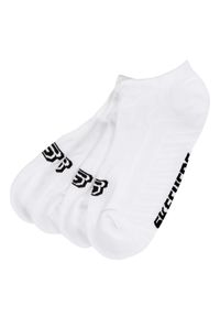 skechers - Skarpetki sportowe dla dorosłych 2PPK Basic Cushioned Sneaker Socks. Kolor: biały. Materiał: bawełna, poliamid, elastan