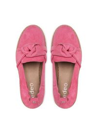 Edeo Espadryle 3903-1453 Różowy. Kolor: różowy. Materiał: zamsz, skóra