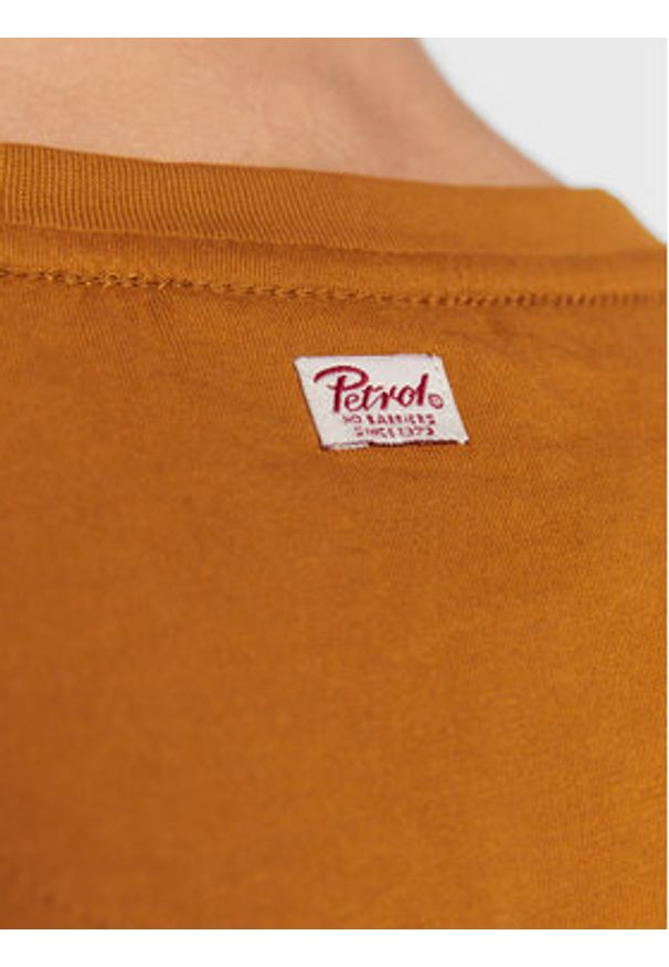 Petrol Industries T-Shirt M-3020-TSR602 Pomarańczowy Regular Fit. Kolor: pomarańczowy. Materiał: bawełna
