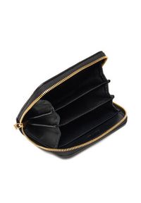Calvin Klein Mały Portfel Damski Raised Ck Medium Zip LV04F1026G Czarny. Kolor: czarny. Materiał: skóra