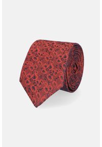 Lancerto - Krawat Czerwono-Granatowy. Kolor: czerwony. Materiał: poliester